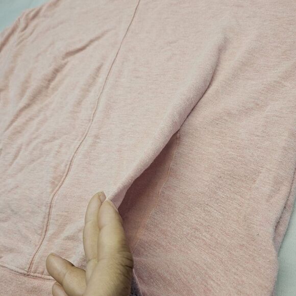 Athleta Apollo Mock Crewneck Sweatshirt Conch‎ Pink Heather Size Small - Picture 3 of 9